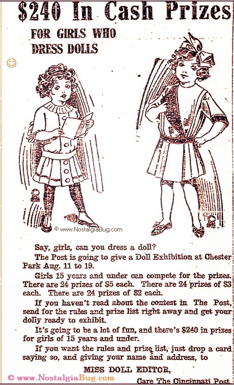 History of Dress-A-Doll Contests : Sewing for Prizes